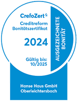 Hanse Haus wurde auch 2024 wieder das CrefoZert erteilt